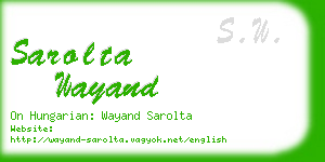 sarolta wayand business card